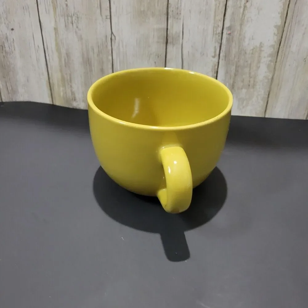 Pier 1 Large Stoneware Soup Mug Green 5